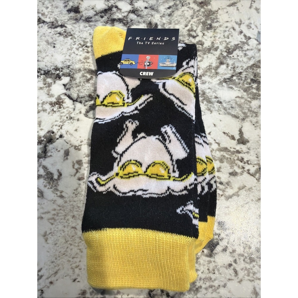New FRIENDS The TV Series Thanksgiving Turkey Bioworld Mid Calf Socks Size 10-13